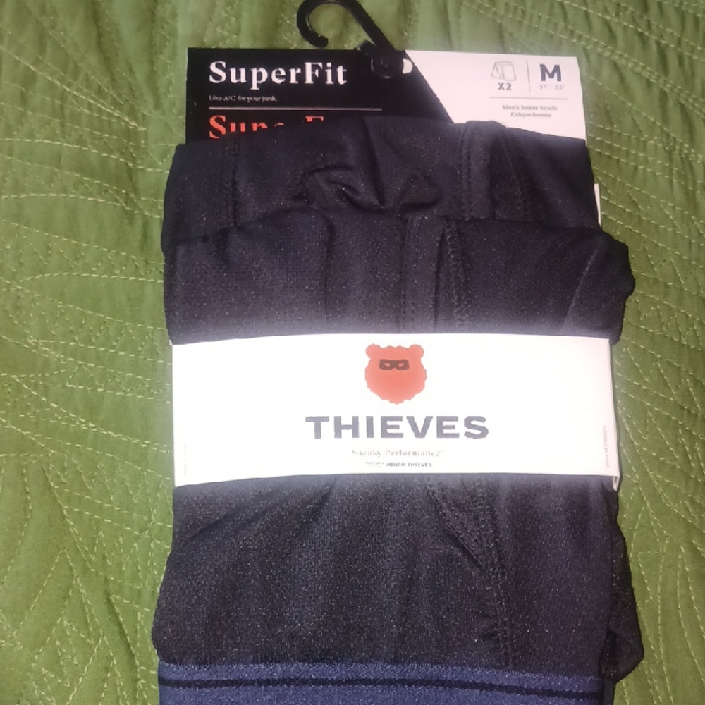 Thieves Brand Super Fit Black Men's Underwear, New With Tags, Size Medium